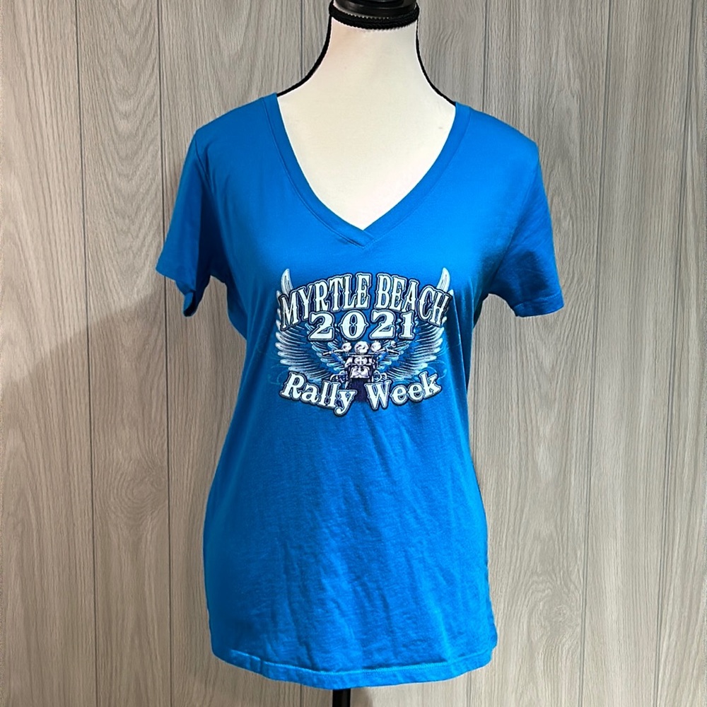 Myrtle Beach 2021 Rally Week short sleeve V-Neck shirt size XL